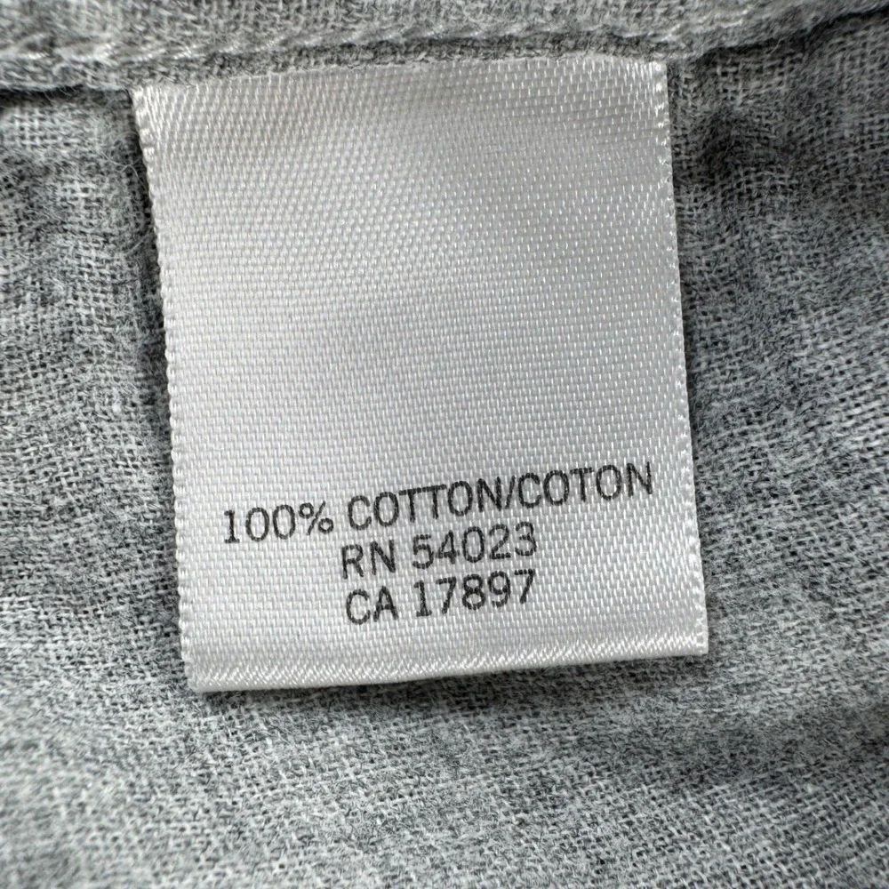 Banana Republic Shirt Men L Heritage Cotton Plaid Grey Long Sleeve Casual Y2K